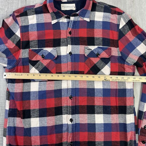 Ralph Lauren Denim & Supply Red/Blue Buffalo Plaid Cotton Flannel Shirt Large U - Picture 8 of 9